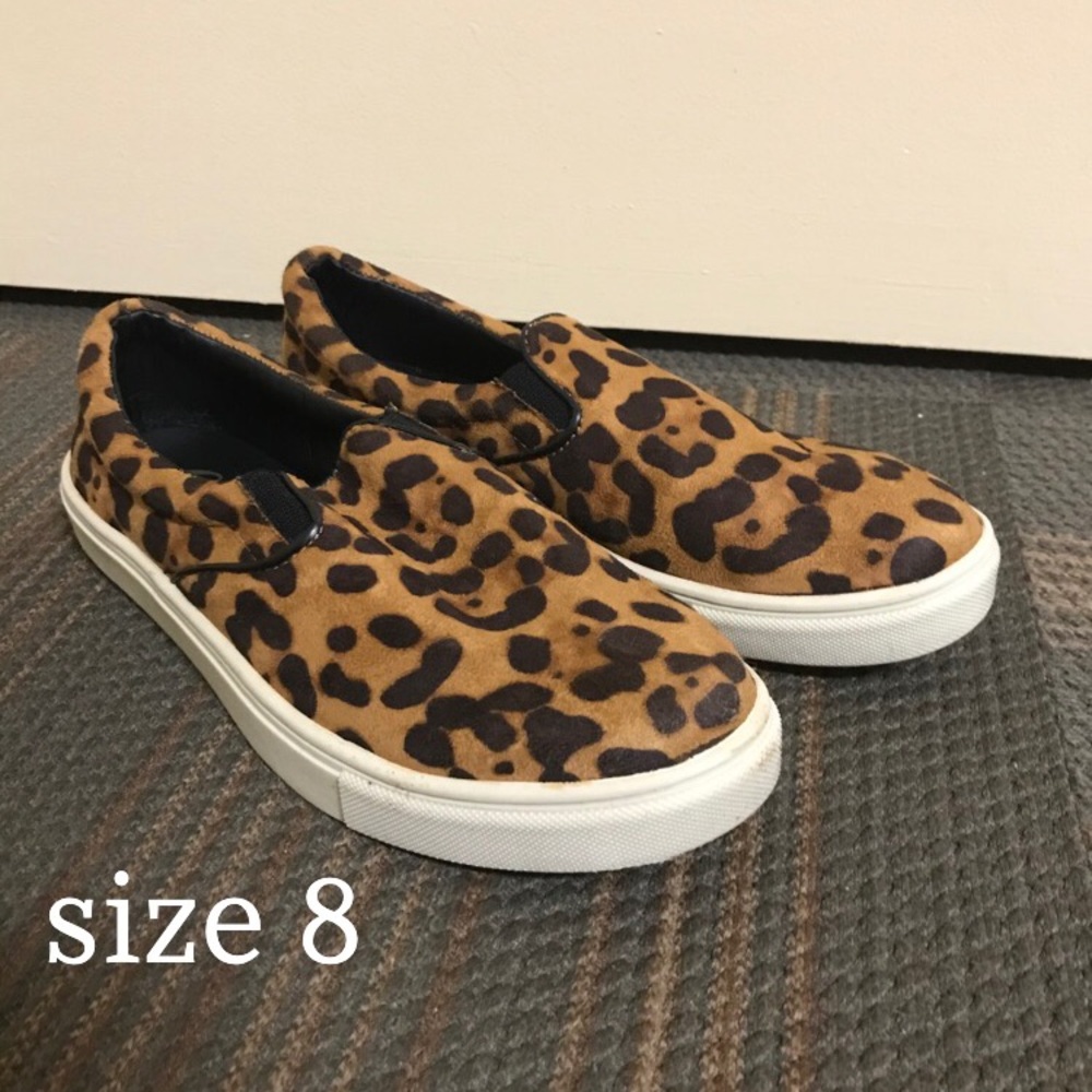 Leopard Sneakers Size 8